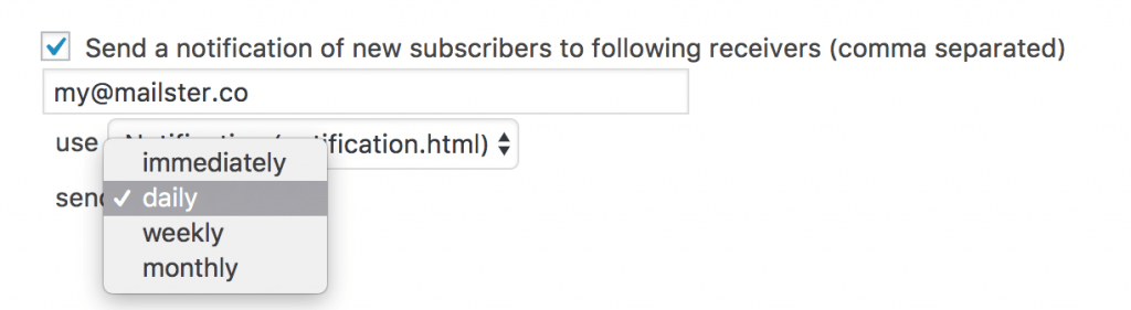 Subscriber Notification Options – Mailster Knowledge Base