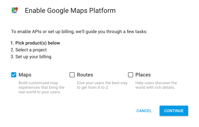 how to add a google maps api key