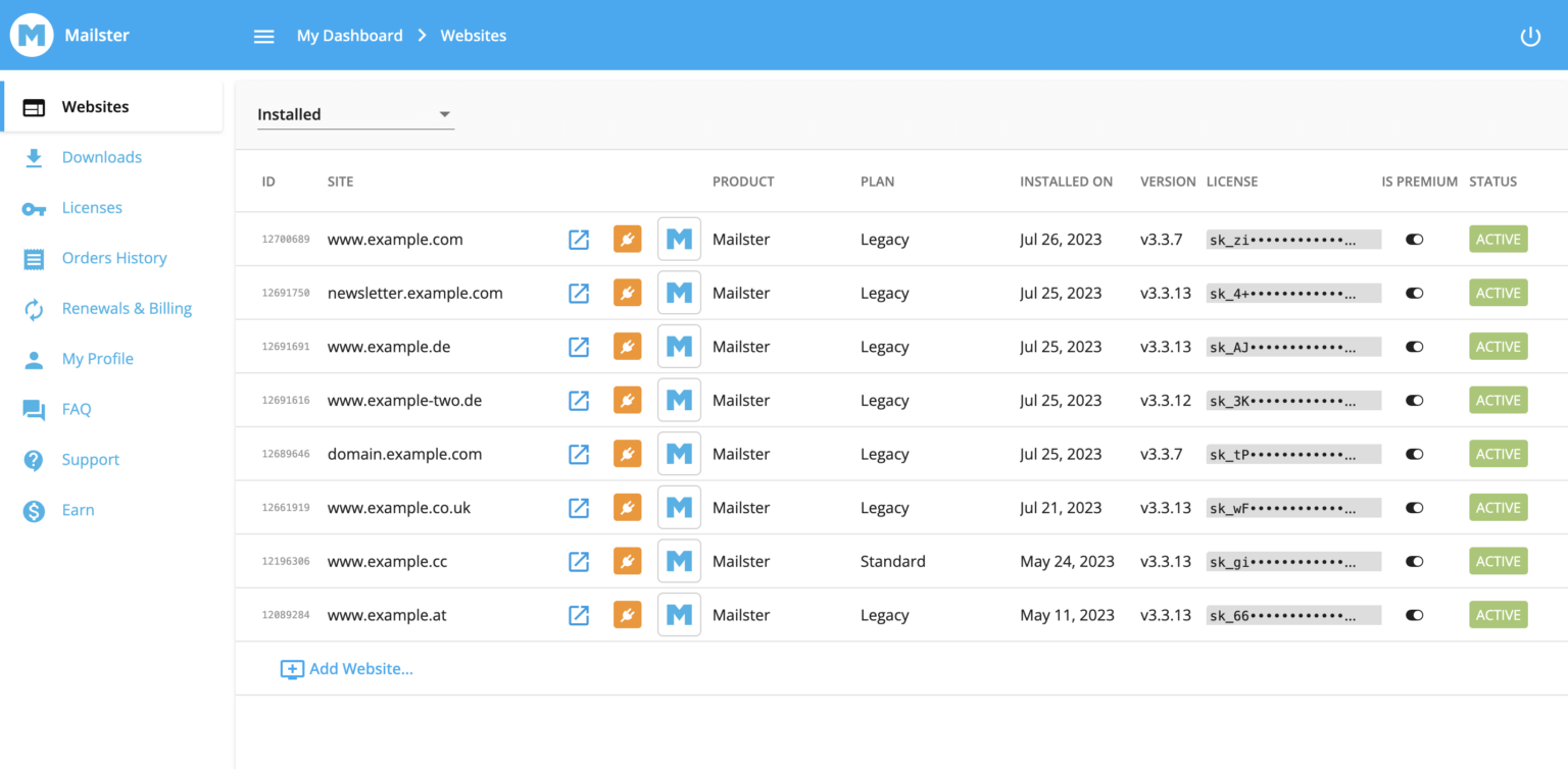 How to manage your licenses for Mailster – Mailster Knowledge Base